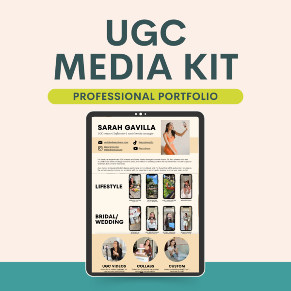 UGC Media Kit Template